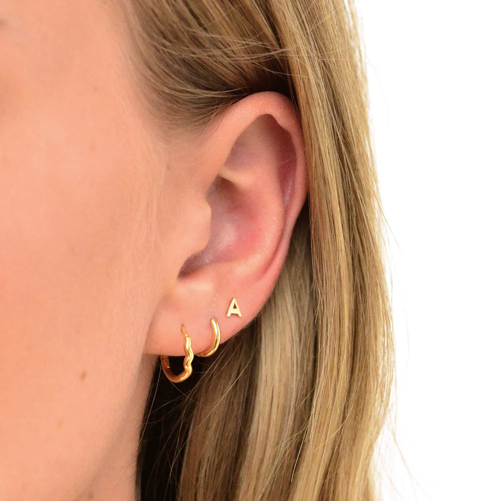 Linda Tahija Wave Huggie Earrings