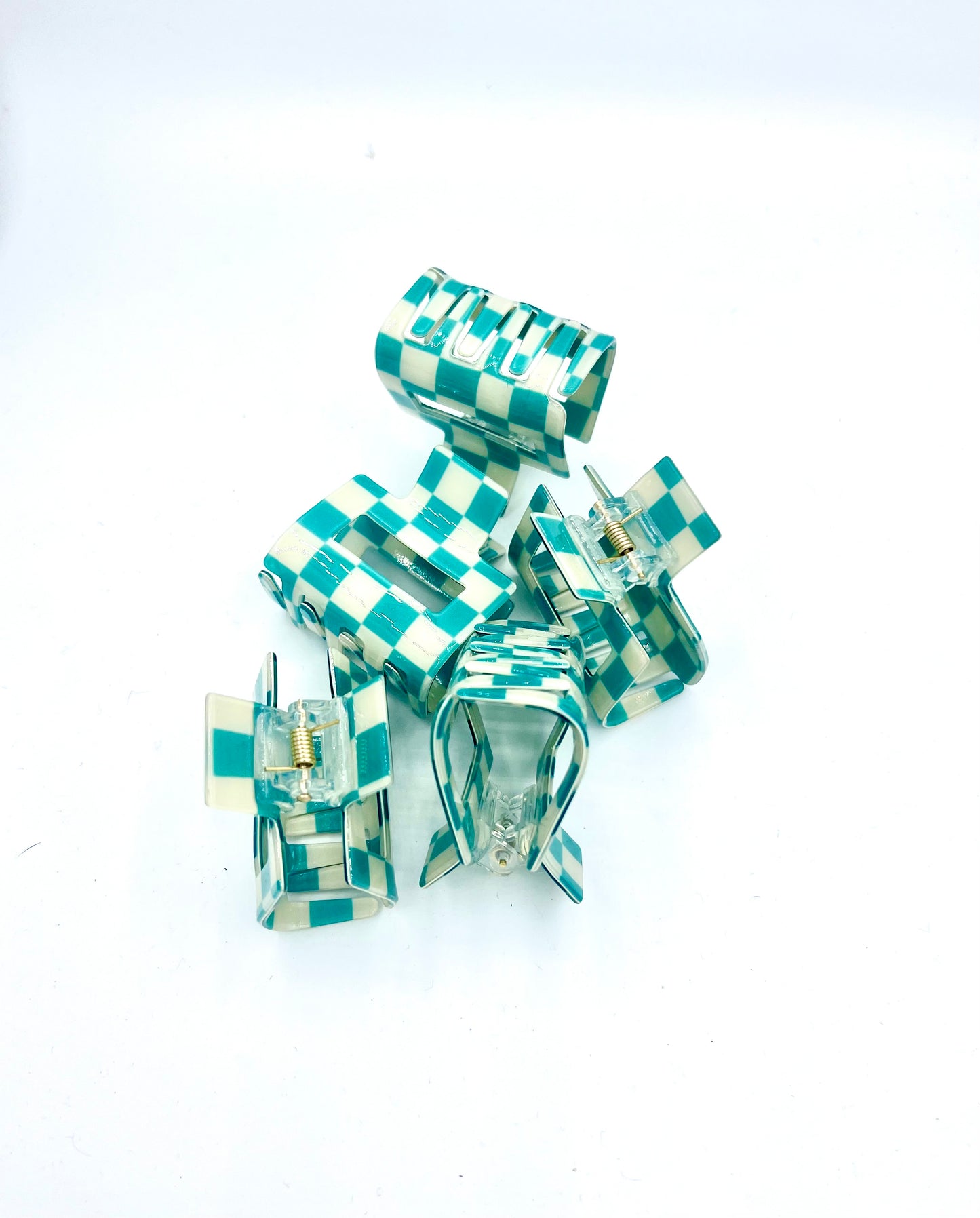 Sundy Mrnin Checked Hair Clips