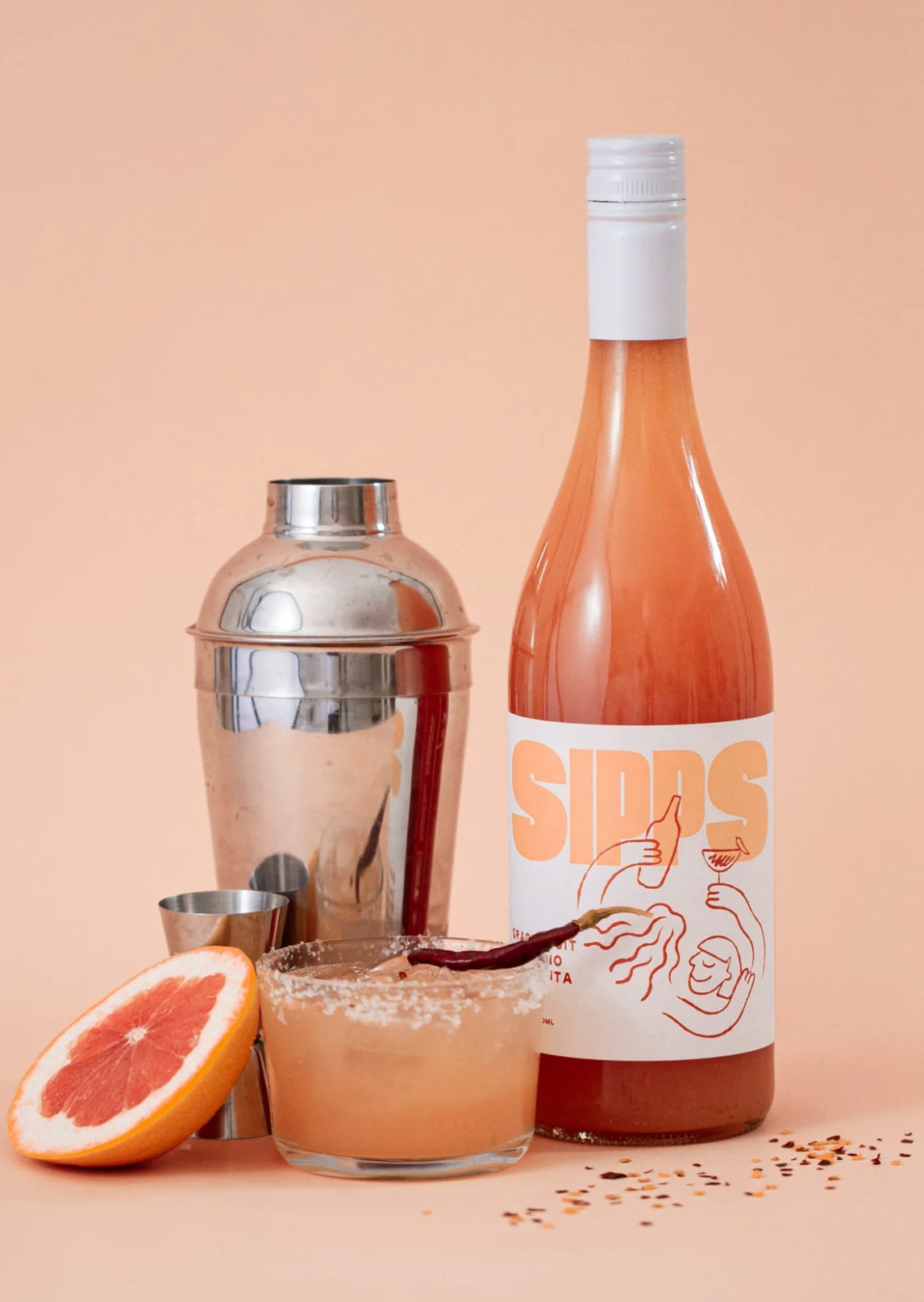 Sipps Grapefruit Jalapeno Margarita Mixer 750ml