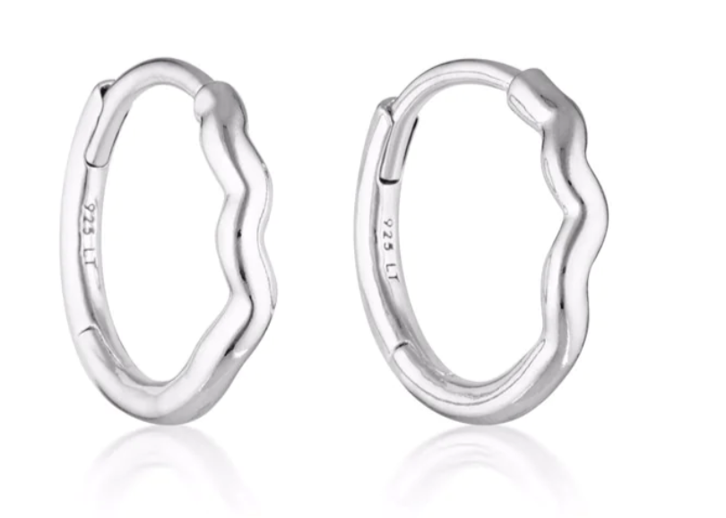 Linda Tahija Wave Huggie Earrings