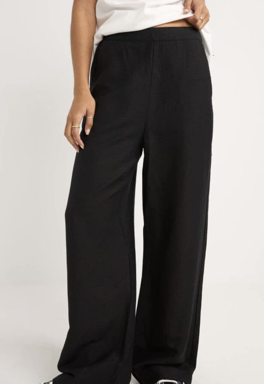 Rhythm Stevie Wide Leg Pant / Black