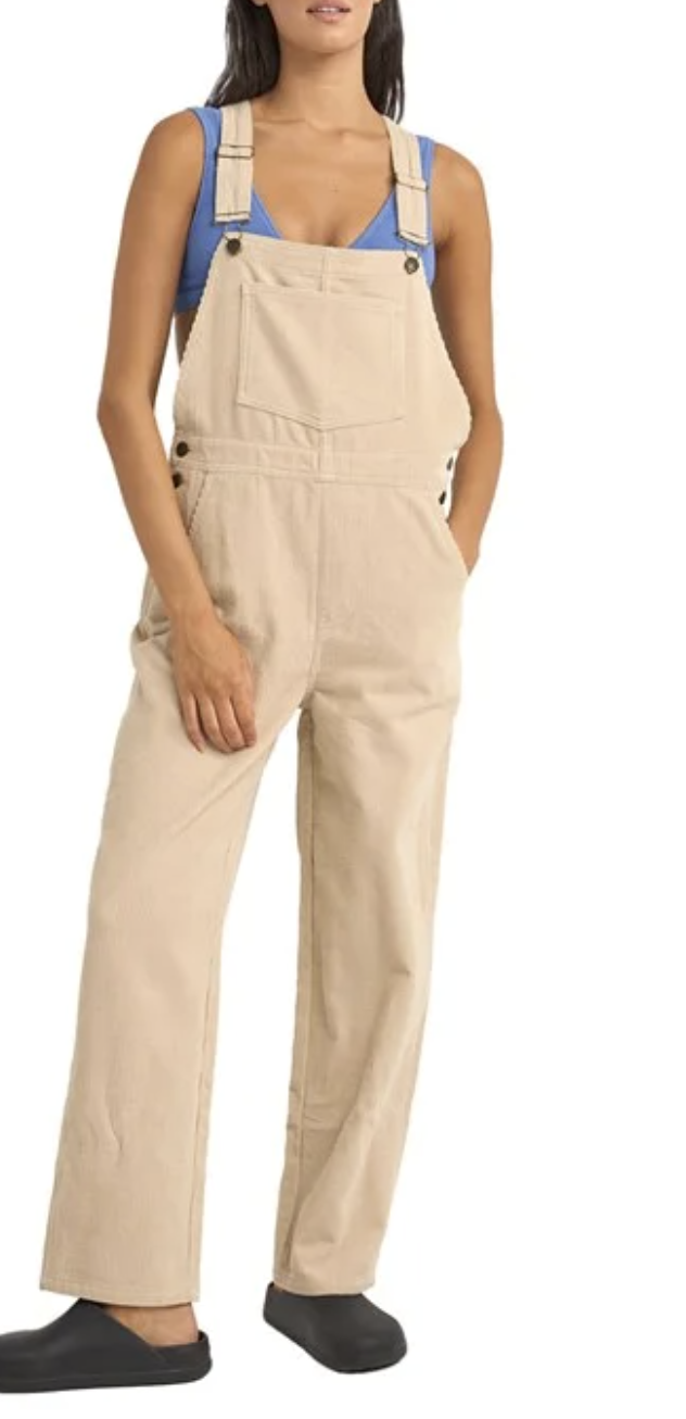 Rhythm Hope Corduroy Overalls / Sand