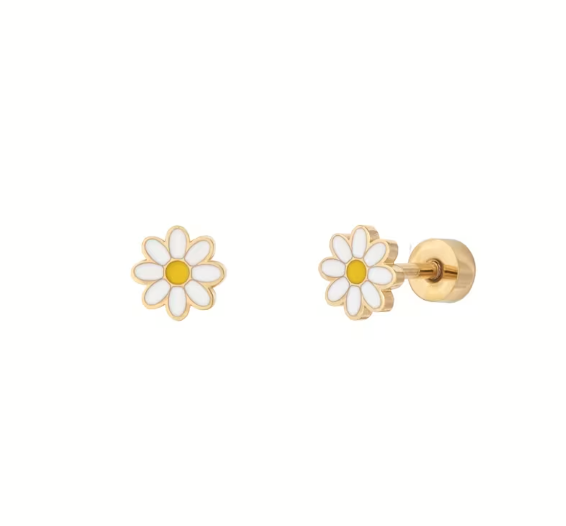 Sundy Mrnin Daisy Flower Stud Earrings