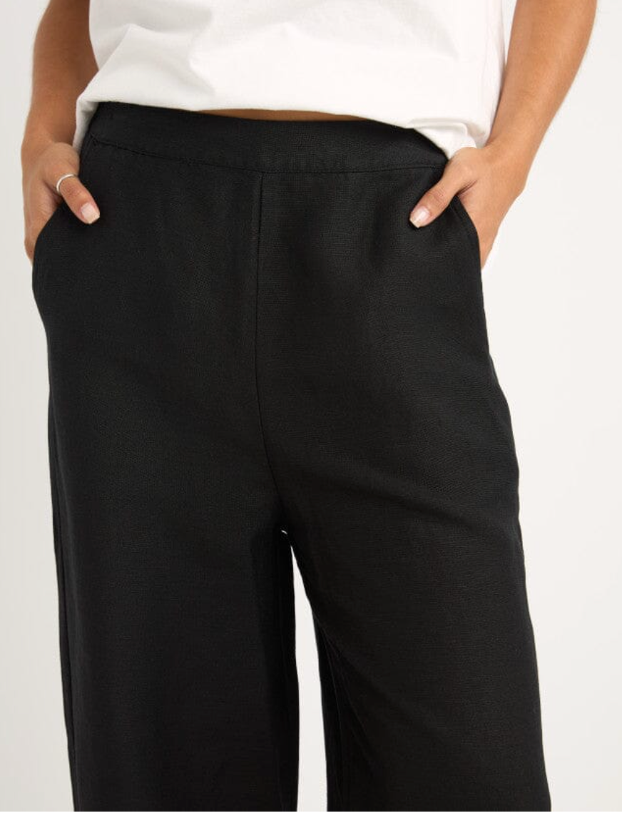 Rhythm Stevie Wide Leg Pant / Black