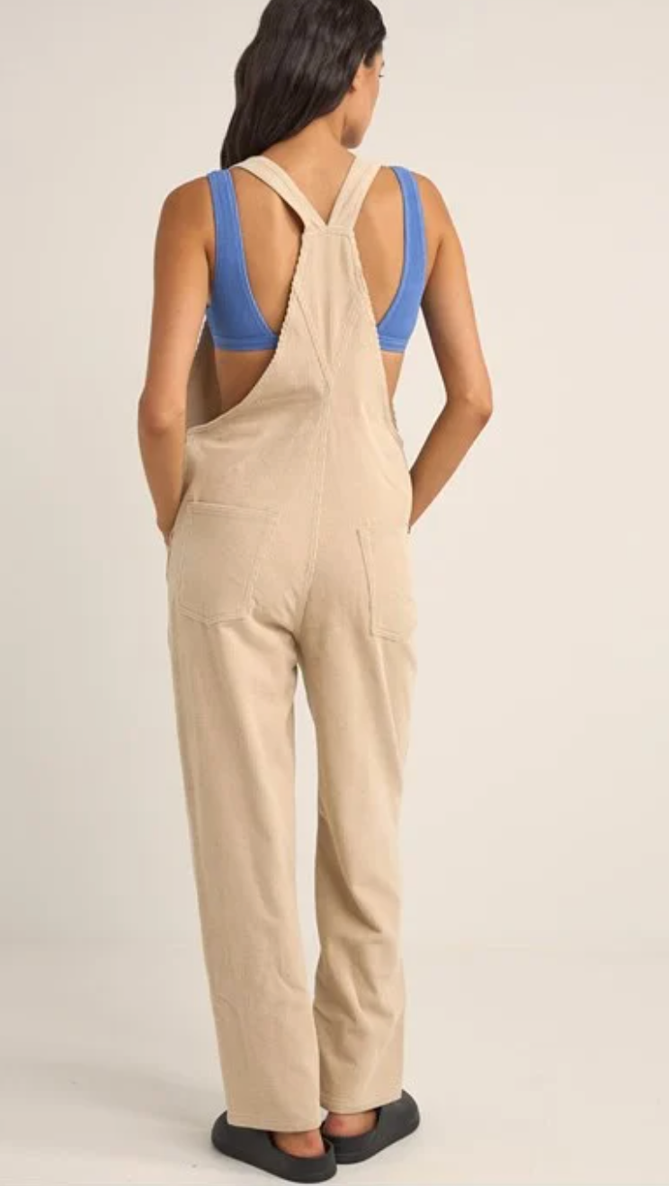 Rhythm Hope Corduroy Overalls / Sand