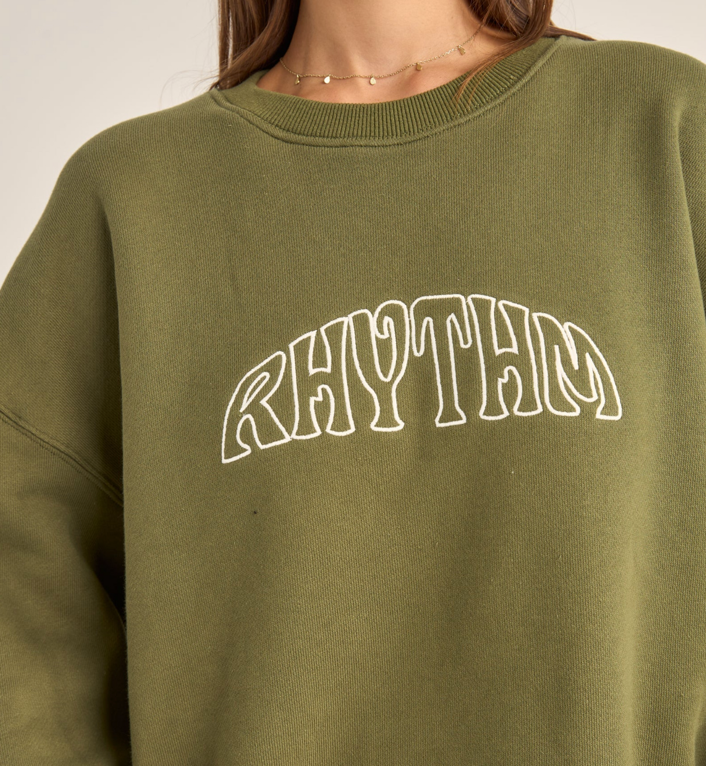Rhythm College Crew Neck Fleece / Olive
