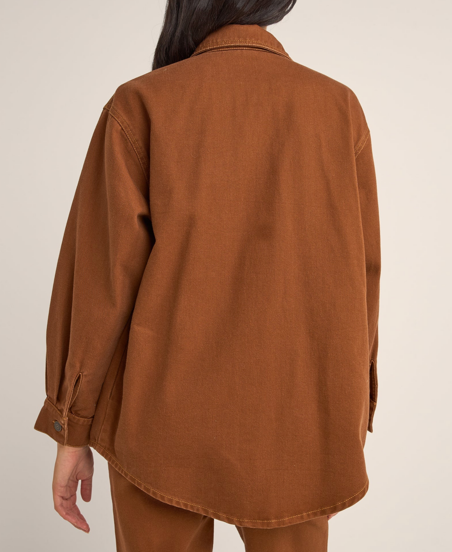 Rhythm Claude Drill Shacket / Cinnamon
