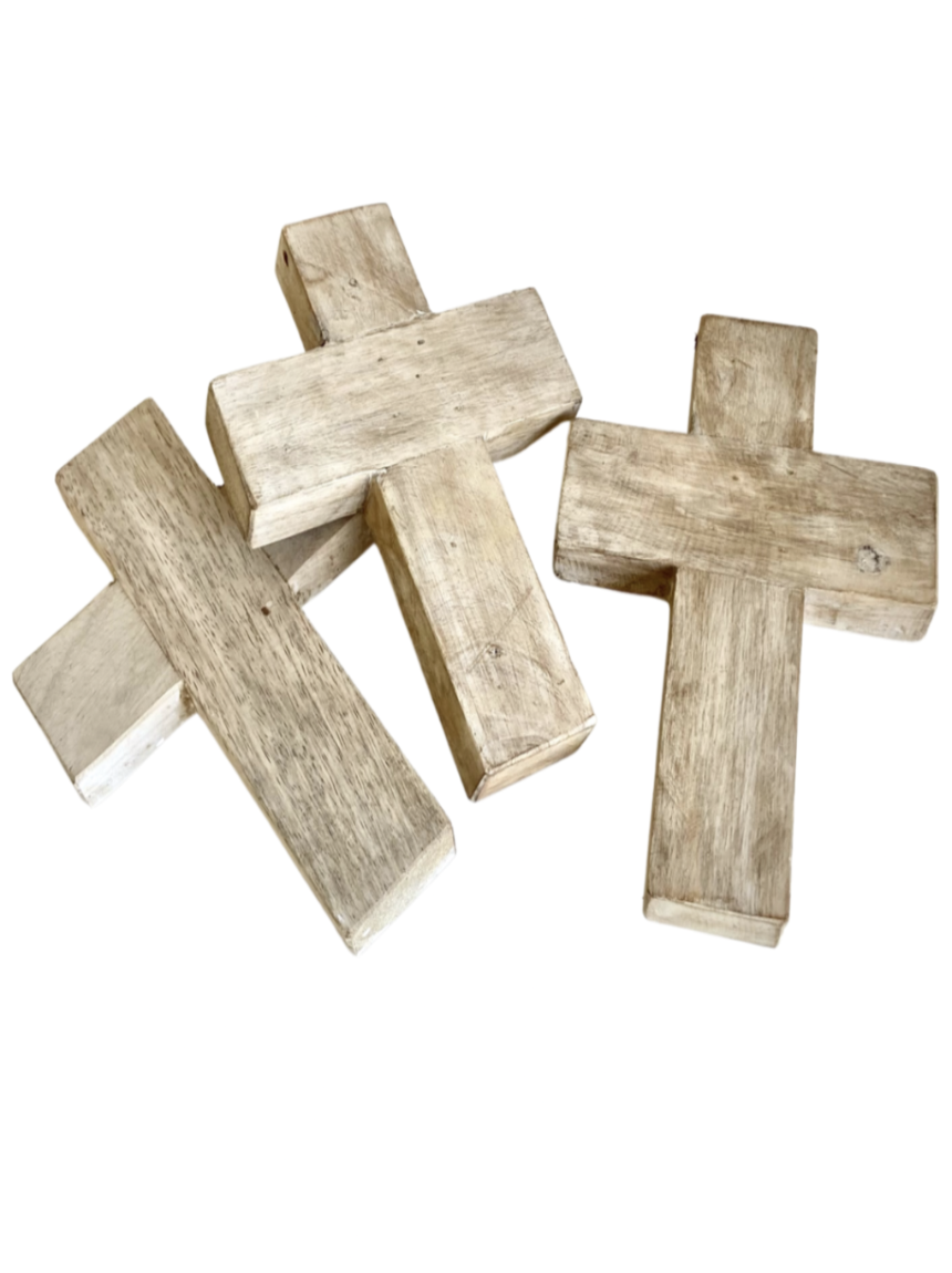 Sundy Mrnin Bleached Timber Cross