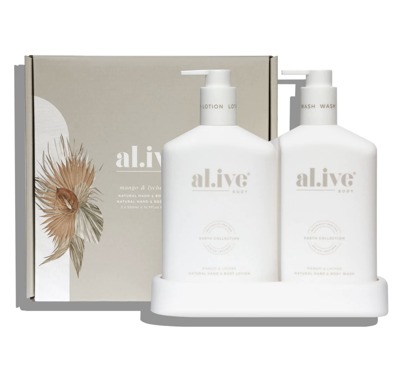 al.ive Body Wash & Lotion Duo + Tray Mango & Lychee