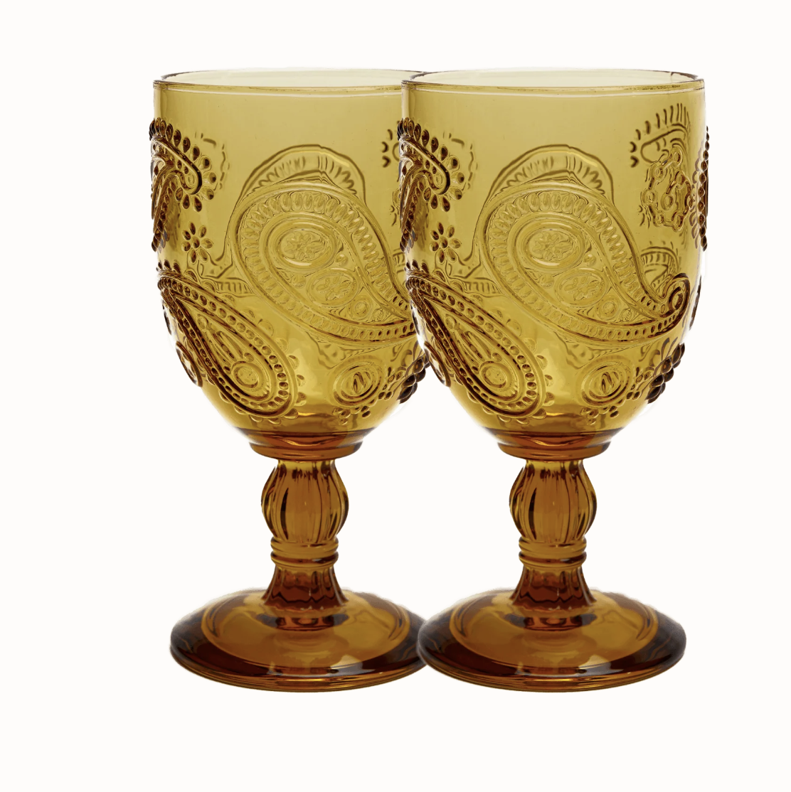 Wandering Folk Amber Goblet - Set of 2