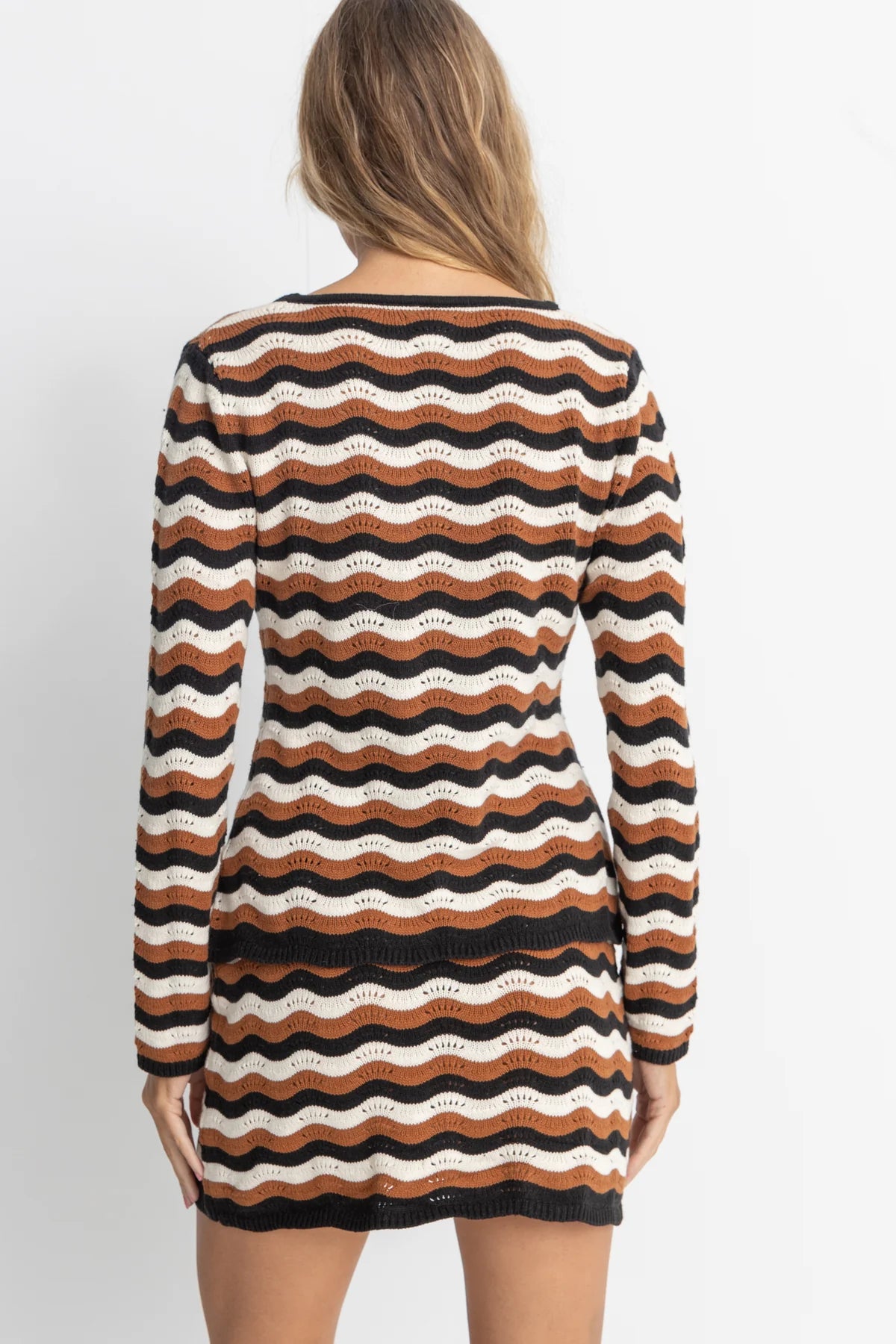 Rhythm Venice Knit LS Tie Top