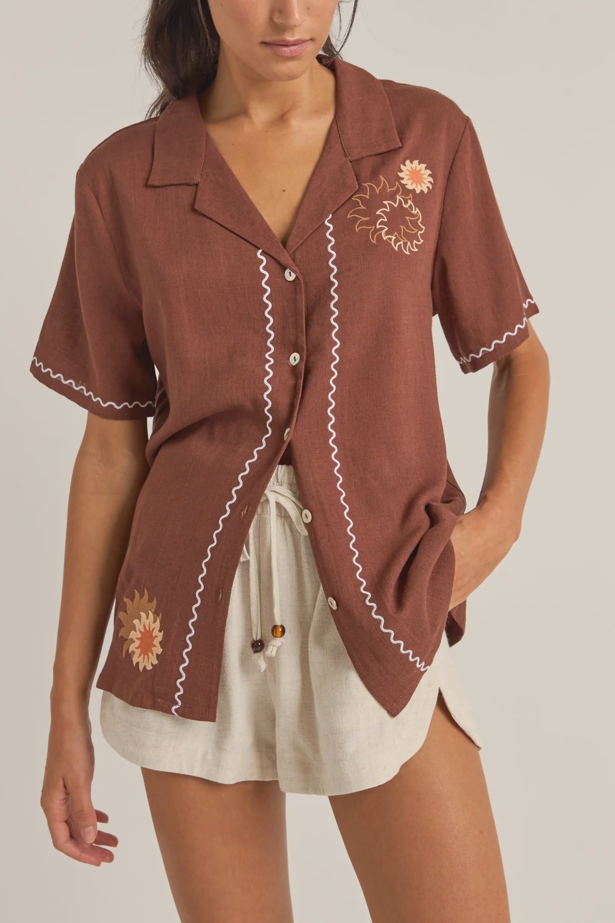 Rhythm Solis Embroidered SS Shirt