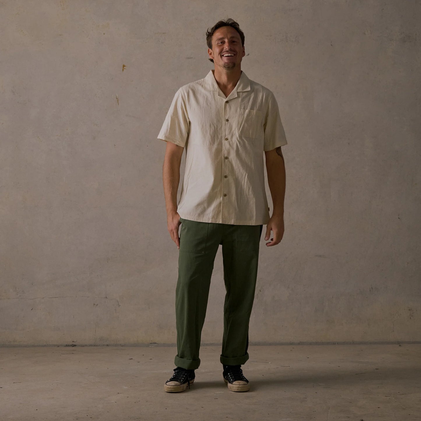 Mctavish Linen Camp Collar Shirt