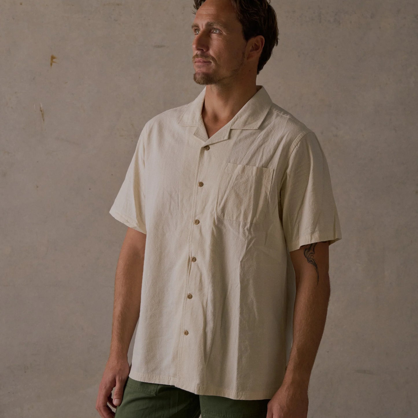 Mctavish Linen Camp Collar Shirt