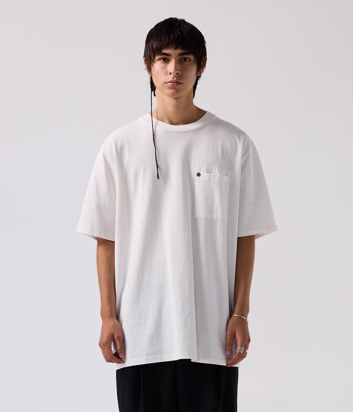 CA O/S Pocket Tee - Washed Bone