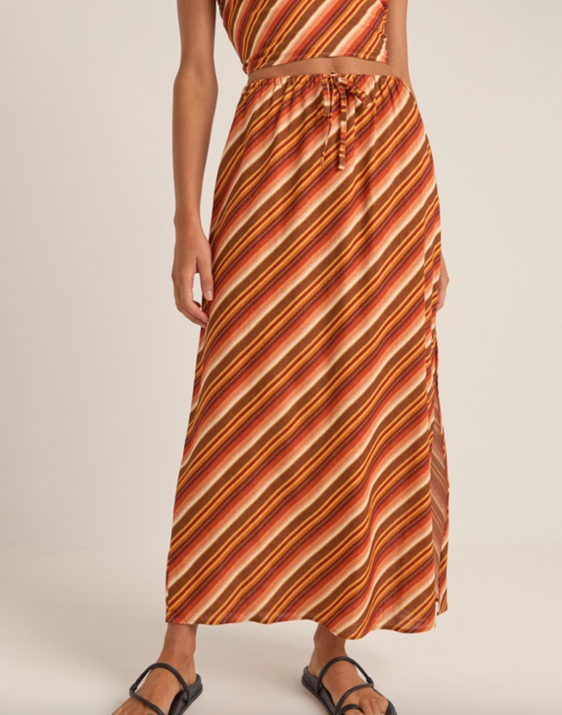 Rhythm Chica Stripe Maxi Skirt