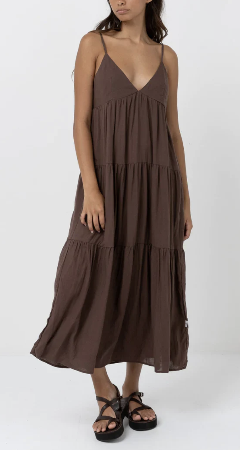 Rhythm Classic Tiered Midi Dress