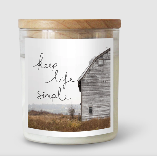 The Commonfolk Keep Life Simple Candle