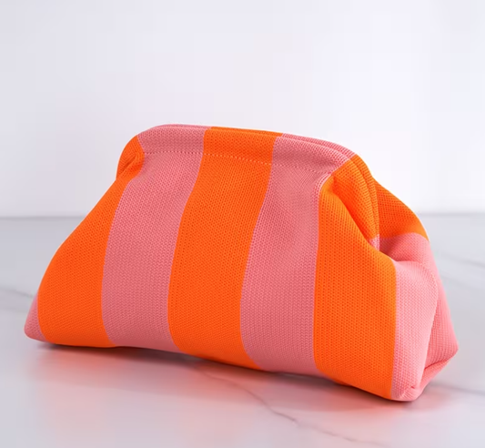 Sundy Mrnin Striped Clutch Bag