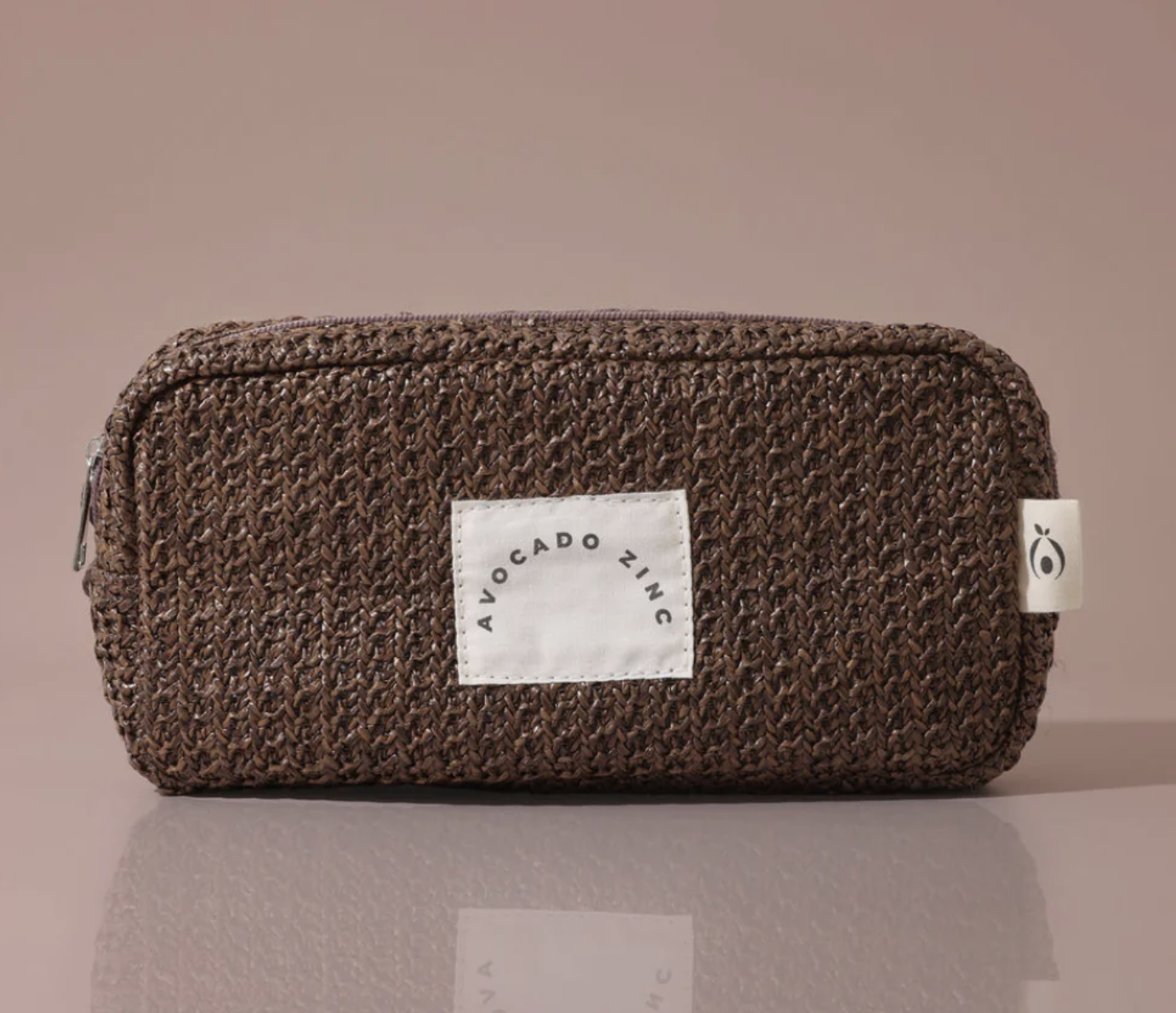 Avocado Zinc Straw Pouch Chocolate