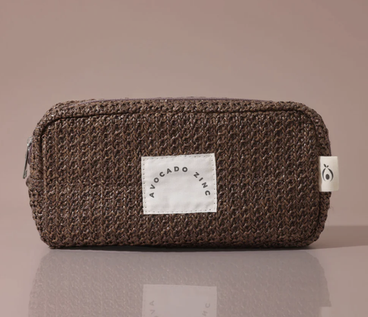 Avocado Zinc Straw Pouch Chocolate