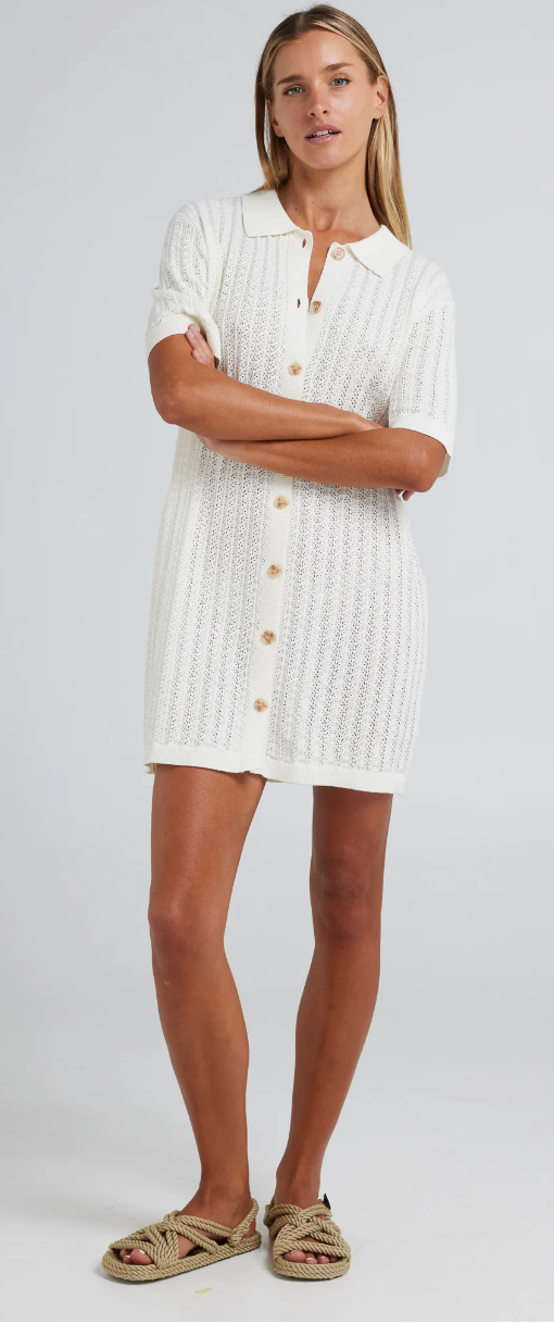 Poolside Paradiso Oasis Knit Shirt Dress