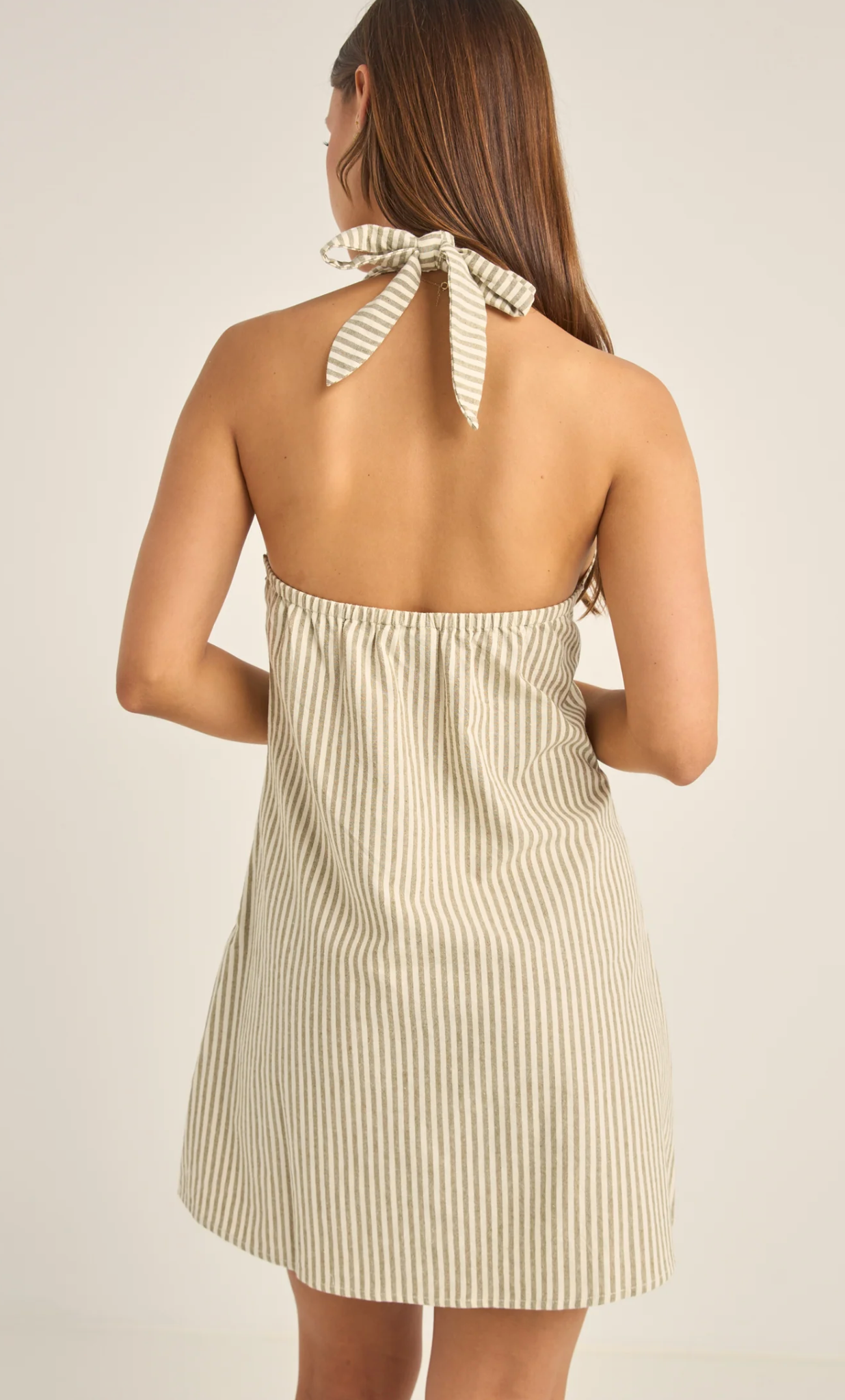 Rhythm Valley Stripe Halter Mini Dress