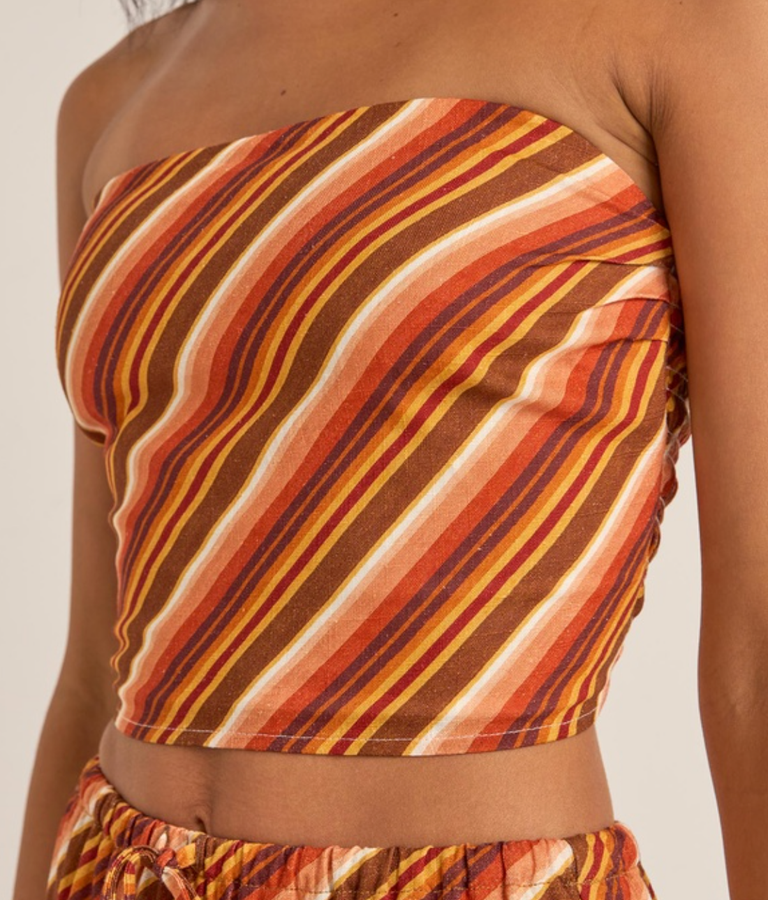 Rhythm Chica Stripe Strapless Top