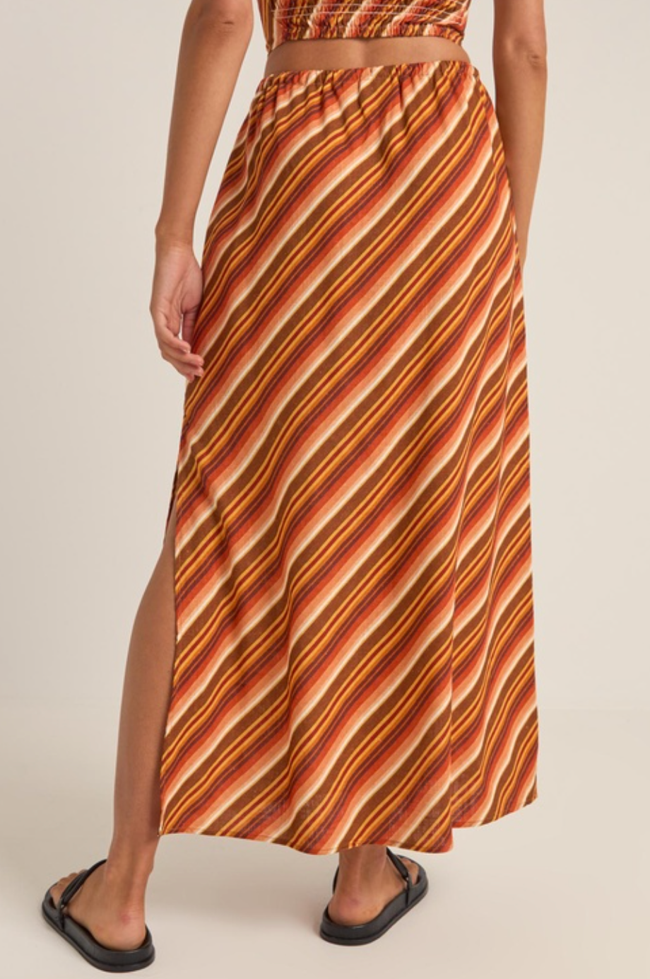 Rhythm Chica Stripe Maxi Skirt