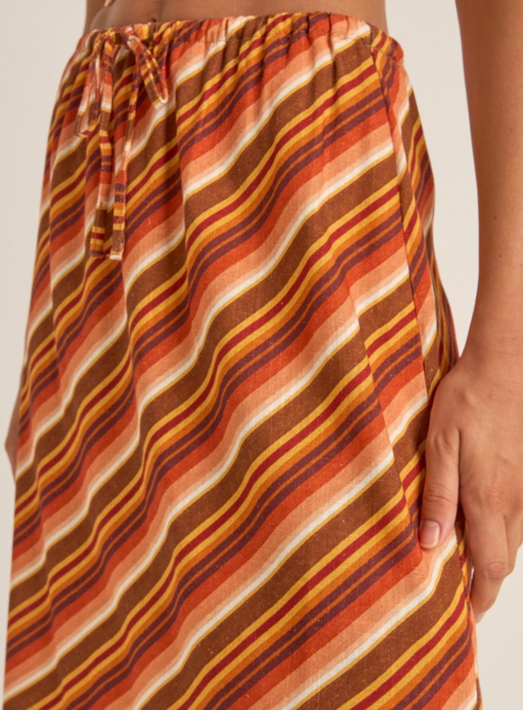 Rhythm Chica Stripe Maxi Skirt