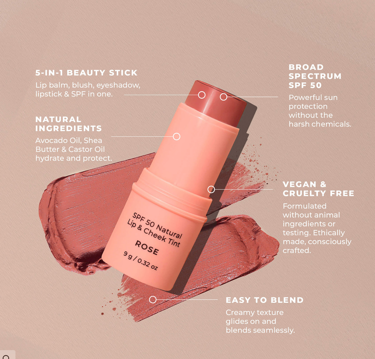 Avocado Zinc Lip & Cheek Tint SPF50