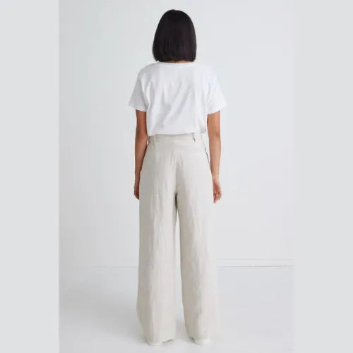 Re Union Island Natural Linen Pant