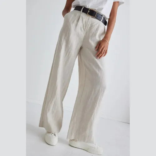 Re Union Island Natural Linen Pant