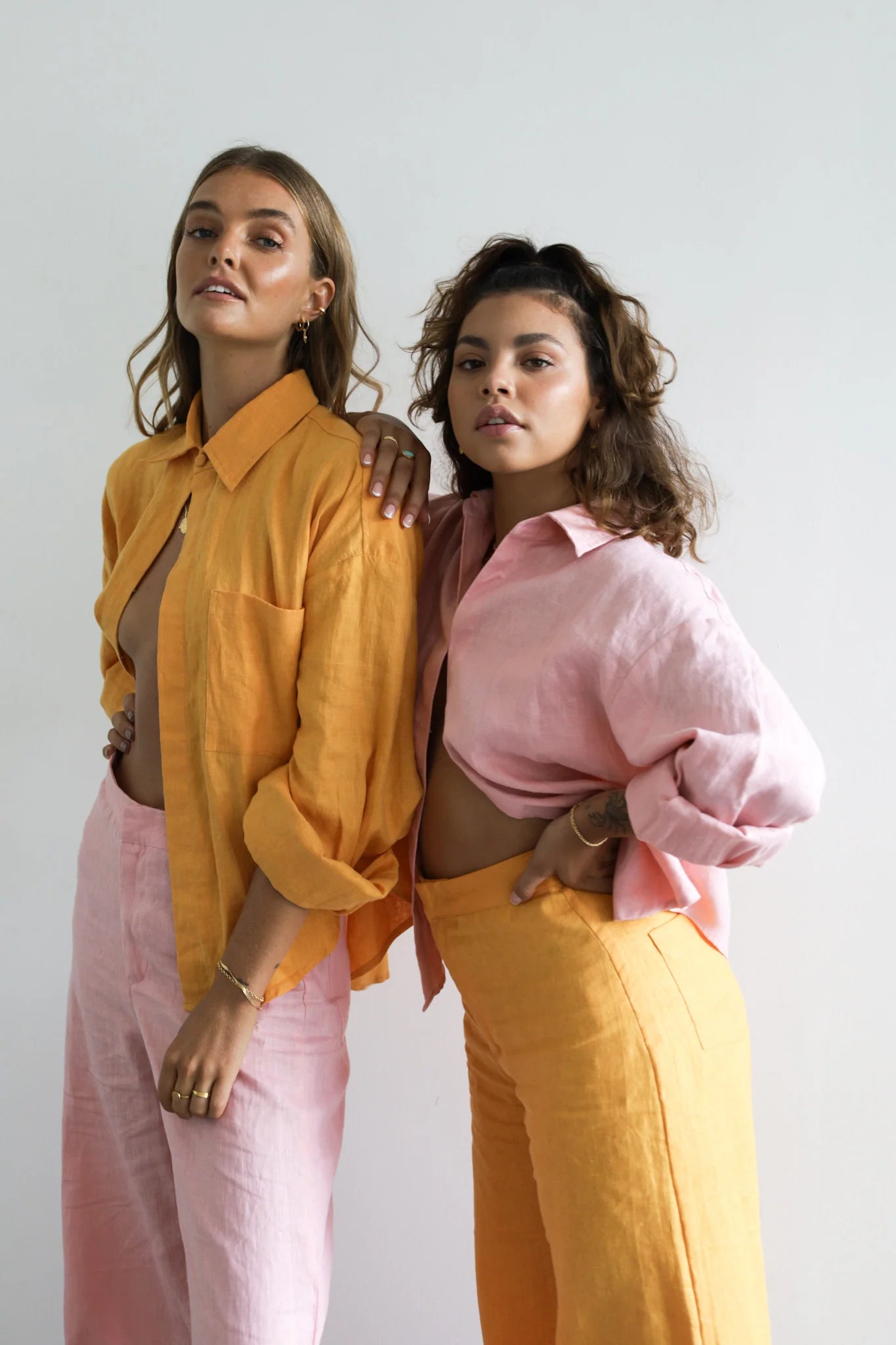 Balm Wears Linen Boxy Blouse Pink