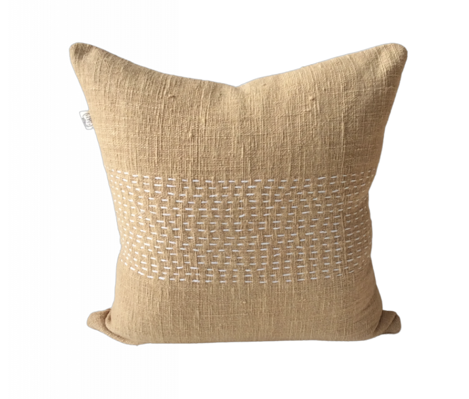 Sundy Mrnin Stitch Jute Cushion