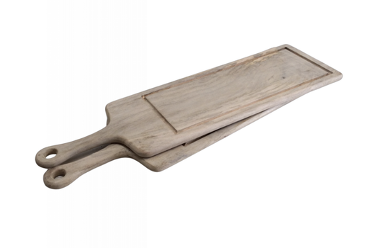 Sundy Mrnin Bleach Wooden Paddle Serving Board