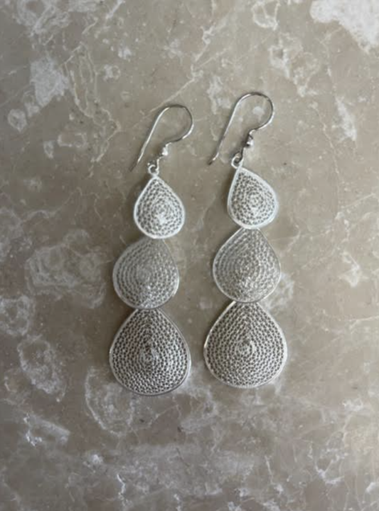 Sundy Mrnin Lace Teardrop Earrings