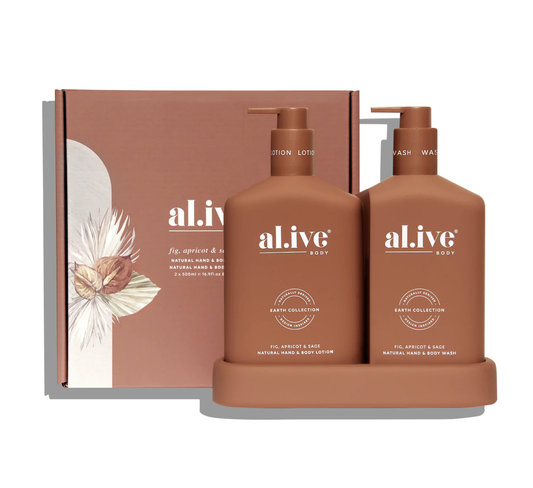 al.ive Body Wash & Lotion Duo + Tray Fig & Apricot