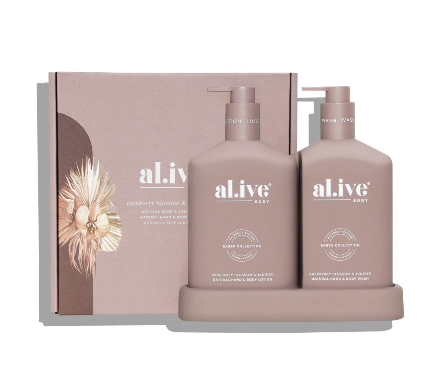 al.ive Body Wash & Lotion Duo + Tray Raspberry Blossom & Juniper